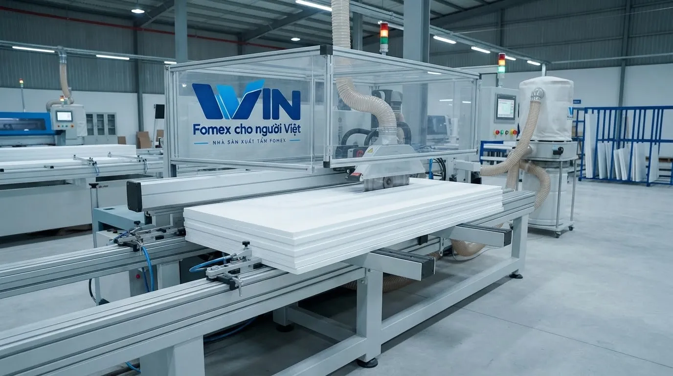 Máy cắt khổ tấm Fomex tự động