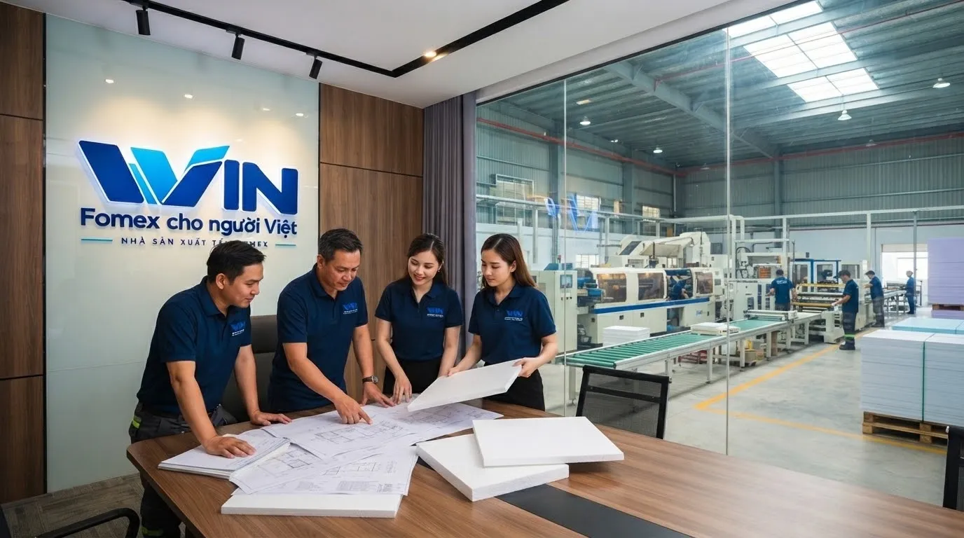 Đội ngũ WIN trao đổi kỹ thuật tại nhà máy
